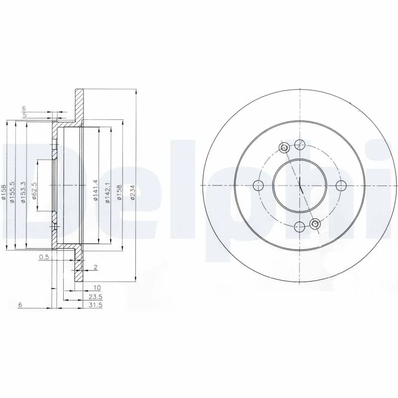 DELPHI féktárcsa - BG3981C - TothCarparts