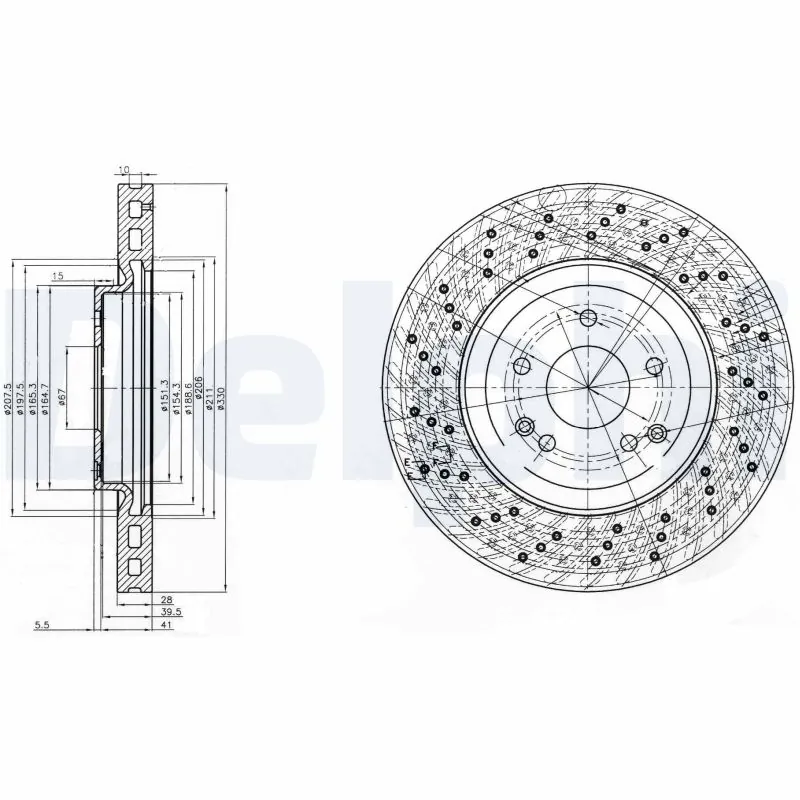 DELPHI féktárcsa - BG3985C - TothCarparts