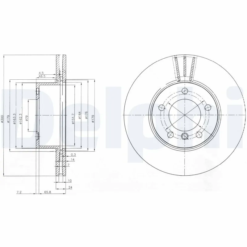 DELPHI féktárcsa - BG3998 - TothCarparts