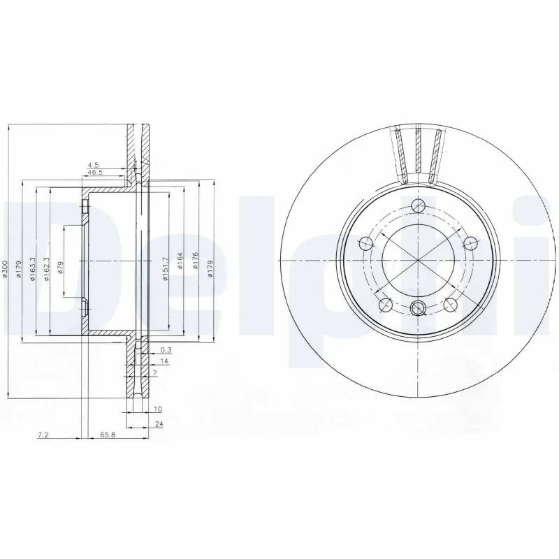 DELPHI féktárcsa - BG3998C - TothCarparts