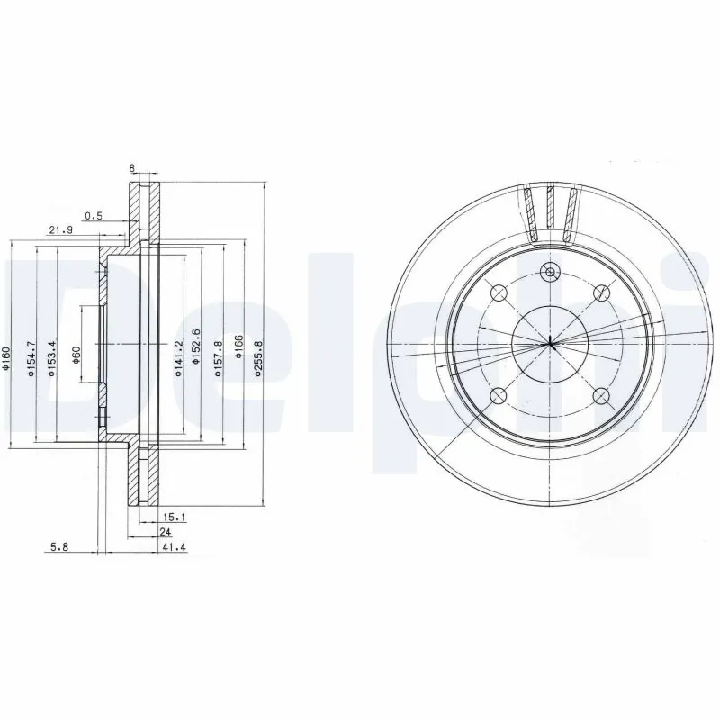 DELPHI féktárcsa - BG4003 - TothCarparts