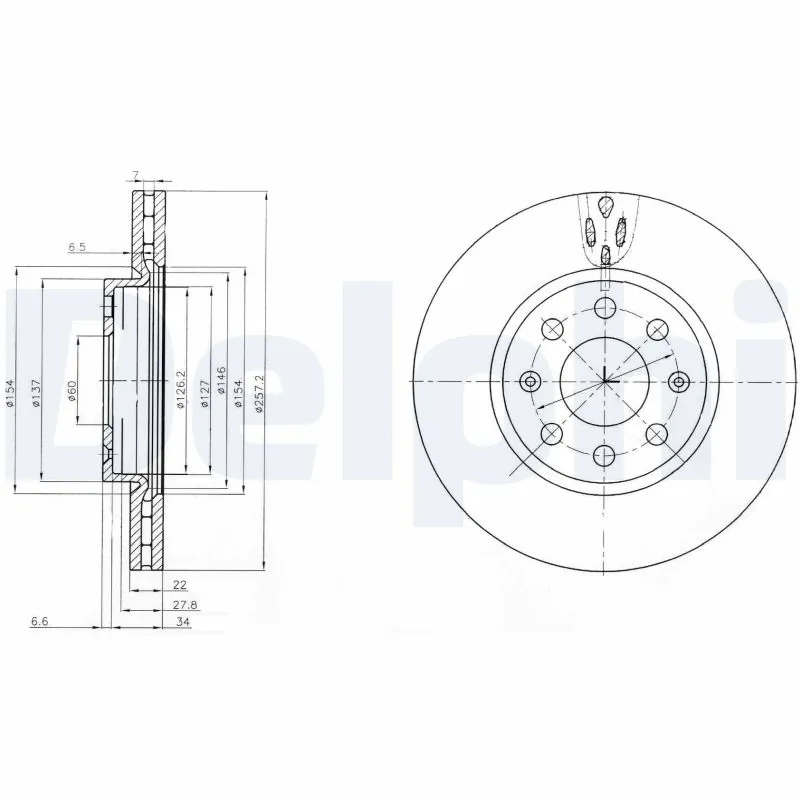 DELPHI féktárcsa - BG4004C - TothCarparts
