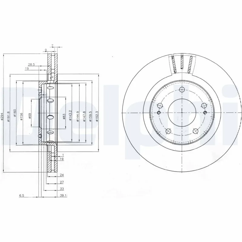 DELPHI féktárcsa - BG4038C - TothCarparts