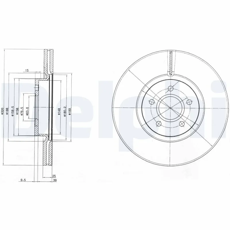 DELPHI féktárcsa - BG4056C - TothCarparts