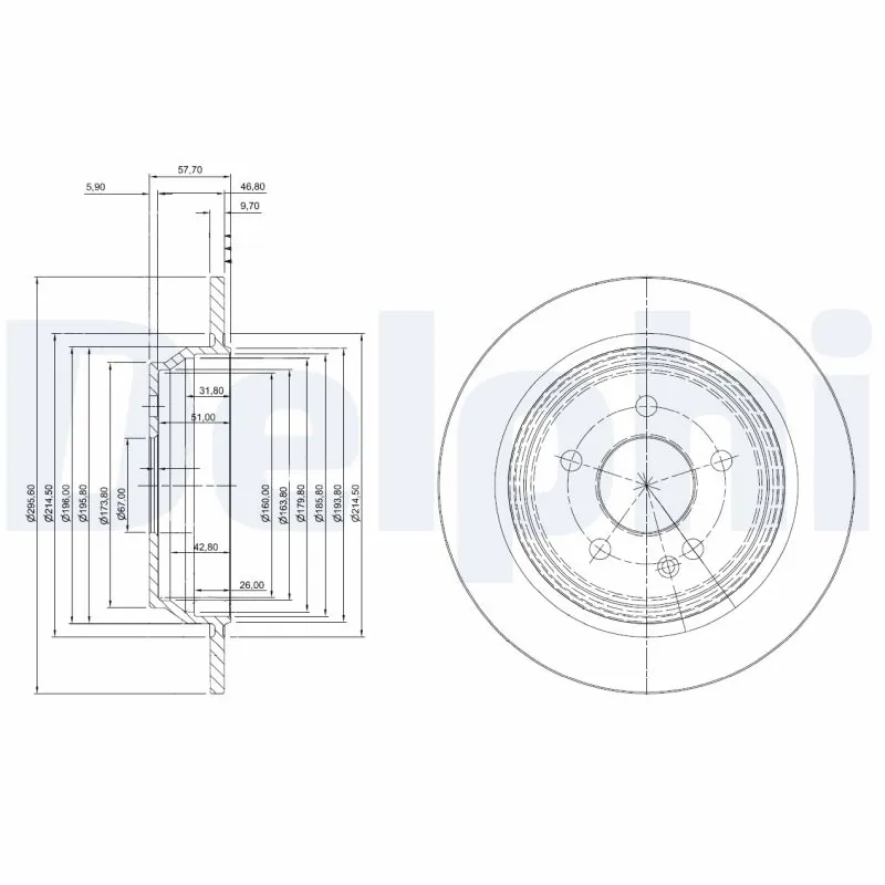 DELPHI féktárcsa - BG4063 - TothCarparts