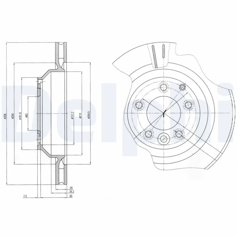 DELPHI féktárcsa - BG4070 - TothCarparts