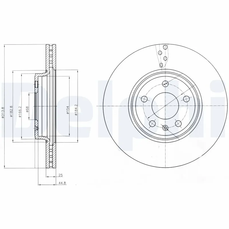 DELPHI féktárcsa - BG4079 - TothCarparts