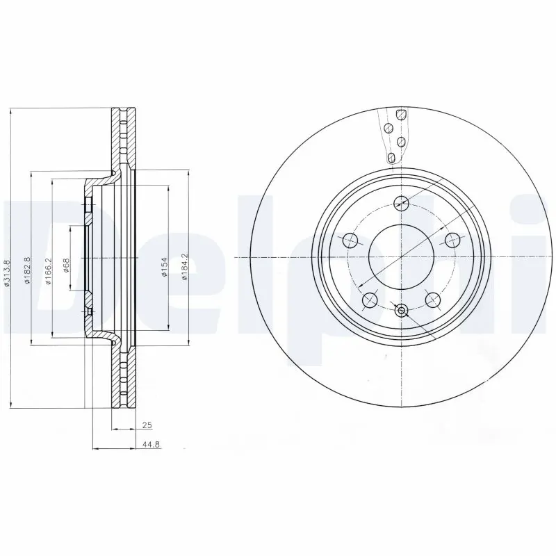 DELPHI féktárcsa - BG4079C - TothCarparts