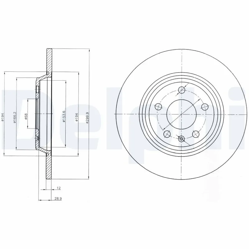 DELPHI féktárcsa - BG4081 - TothCarparts