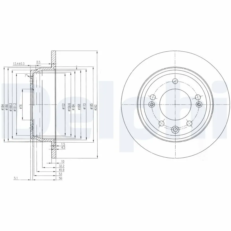 DELPHI féktárcsa - BG4082 - TothCarparts