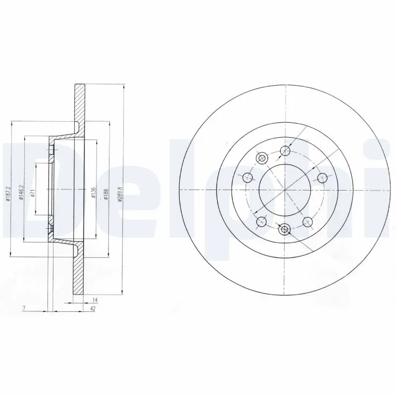 DELPHI féktárcsa - BG4085 - TothCarparts