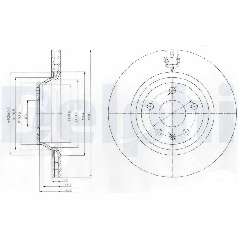 DELPHI féktárcsa - BG4090 - TothCarparts