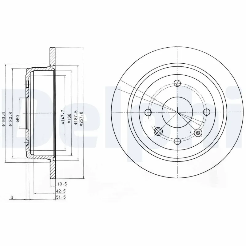 DELPHI féktárcsa - BG4091 - TothCarparts