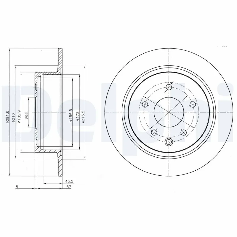 DELPHI féktárcsa - BG4108 - TothCarparts