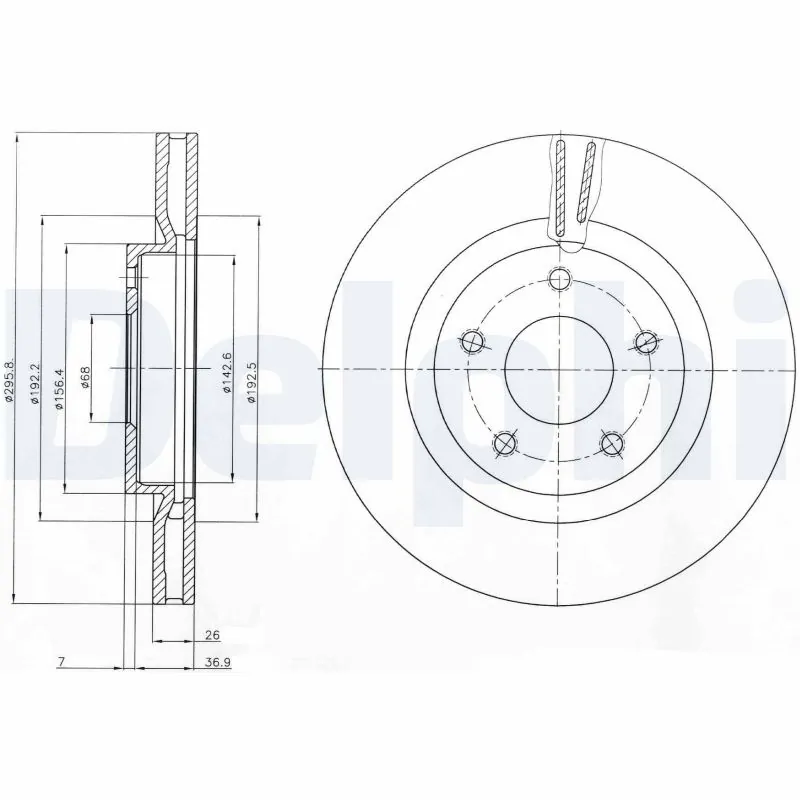 DELPHI féktárcsa - BG4109C - TothCarparts