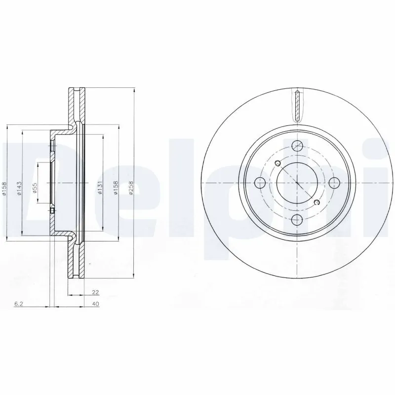 DELPHI féktárcsa - BG4116C - TothCarparts