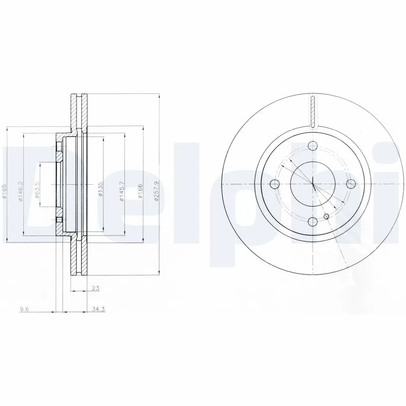 DELPHI féktárcsa - BG4170 - TothCarparts