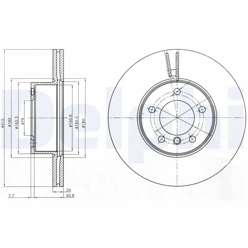 DELPHI féktárcsa - BG4172 - TothCarparts
