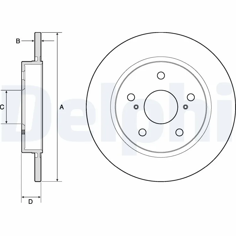 DELPHI féktárcsa - BG4183C - TothCarparts