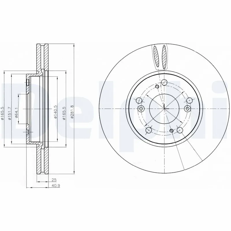 DELPHI féktárcsa - BG4186C - TothCarparts