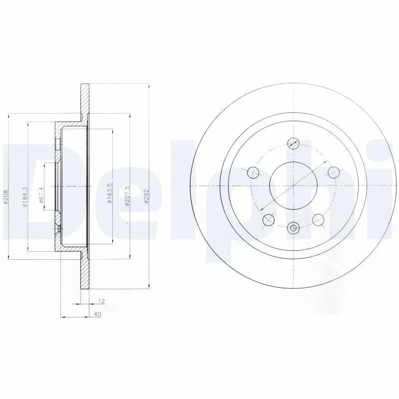 DELPHI féktárcsa - BG4188 - TothCarparts