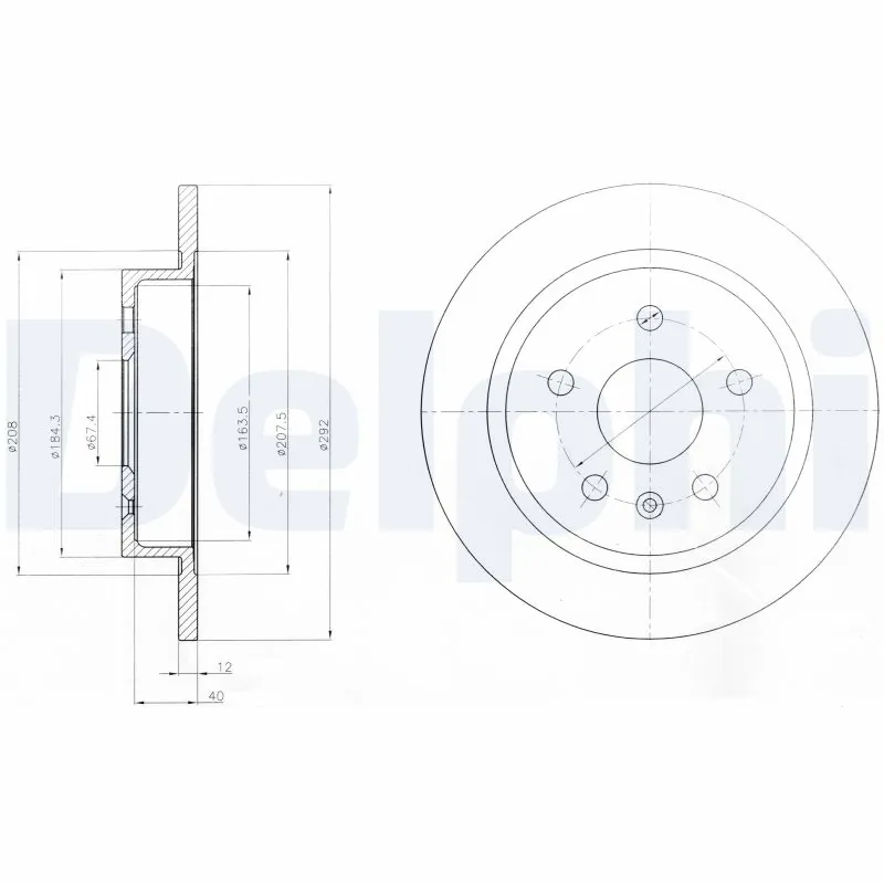 DELPHI féktárcsa - BG4188C - TothCarparts