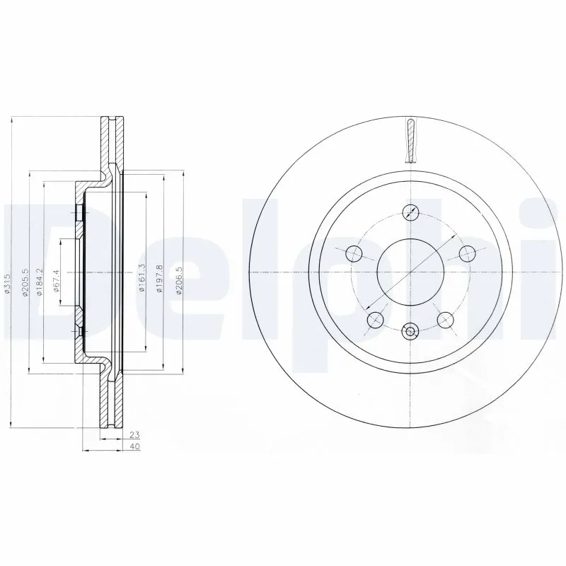 DELPHI féktárcsa - BG4190 - TothCarparts