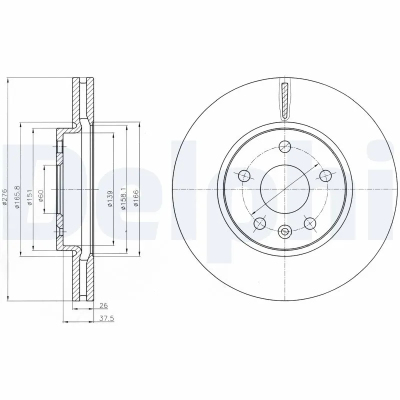 DELPHI féktárcsa - BG4191-C - TothCarparts