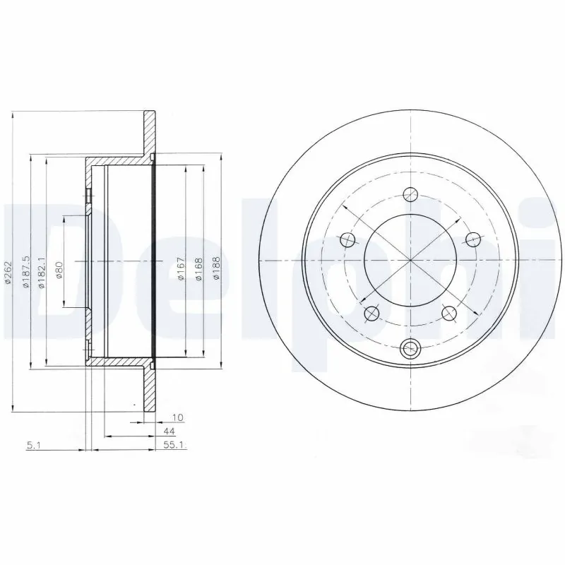 DELPHI féktárcsa - BG4198 - TothCarparts