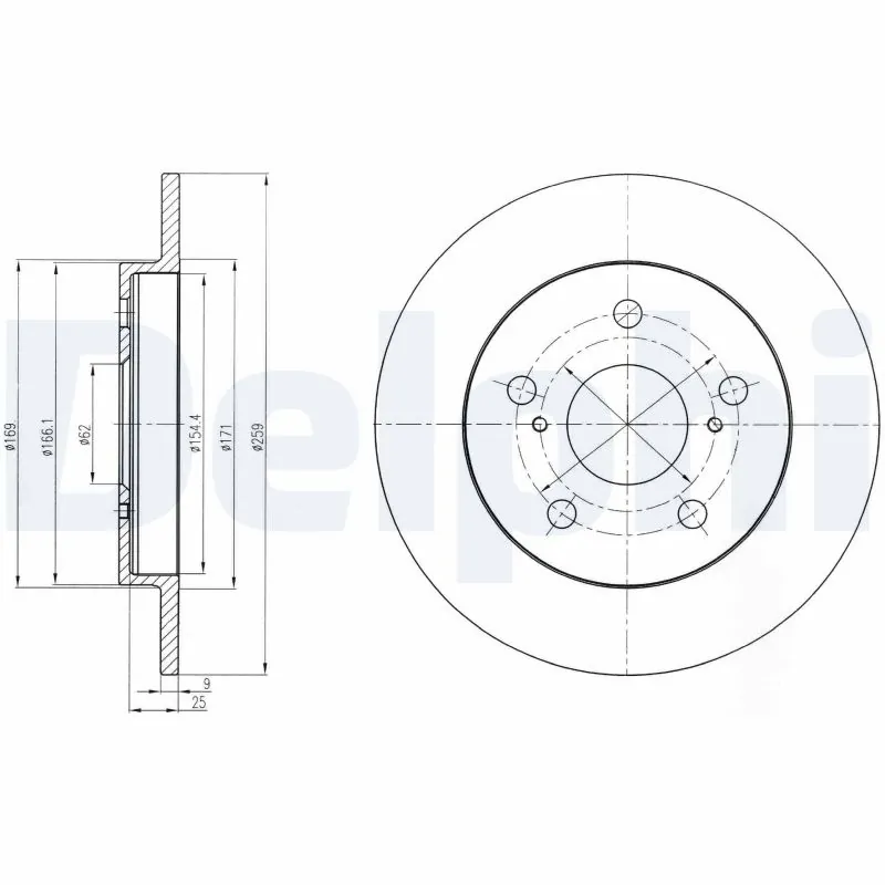 DELPHI féktárcsa - BG4233 - TothCarparts
