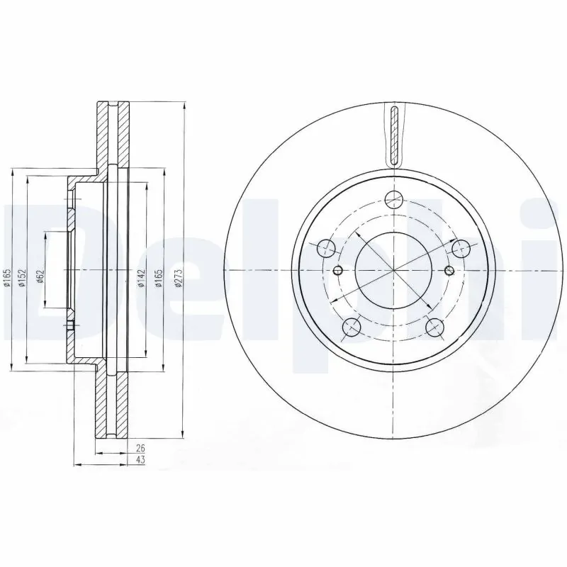 DELPHI féktárcsa - BG4234 - TothCarparts