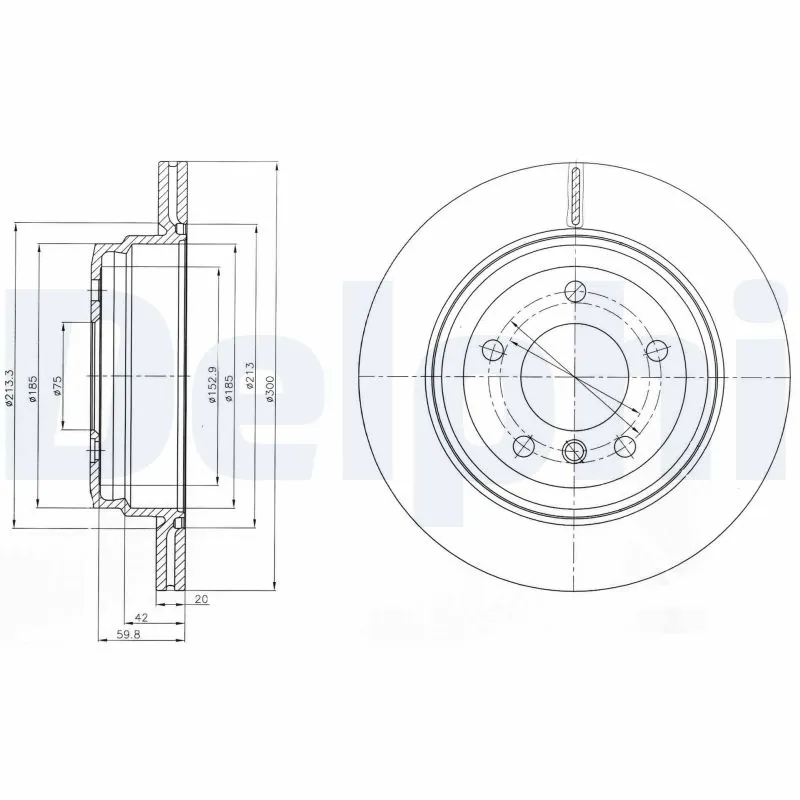 DELPHI féktárcsa - BG4243 - TothCarparts