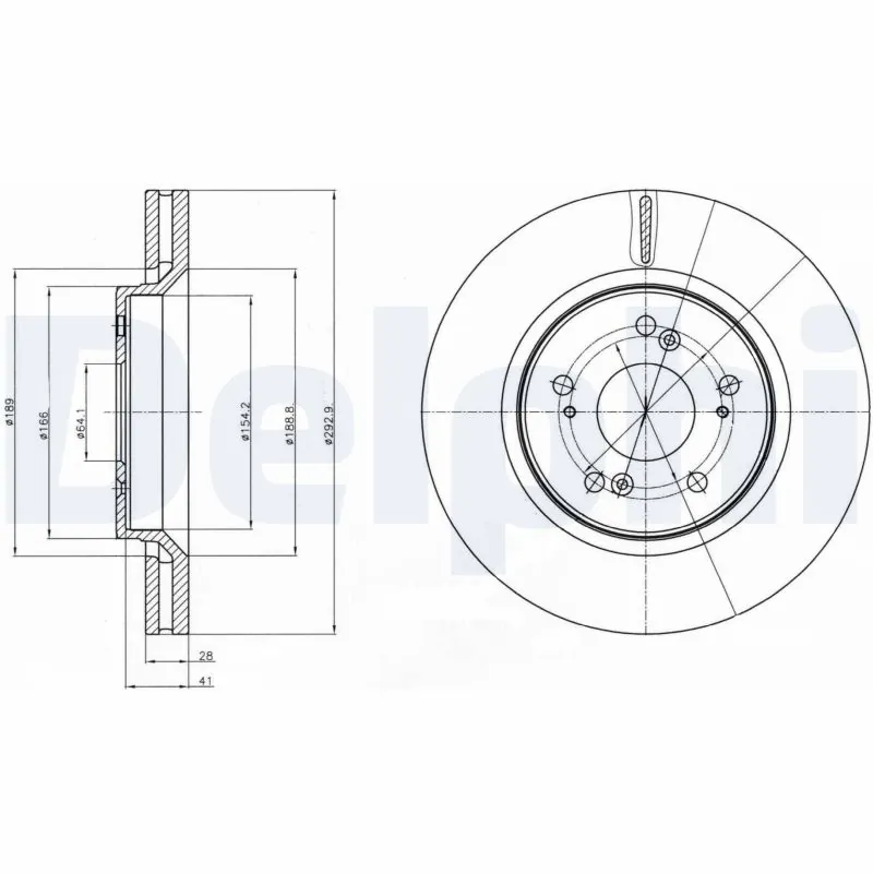 DELPHI féktárcsa - BG4250 - TothCarparts