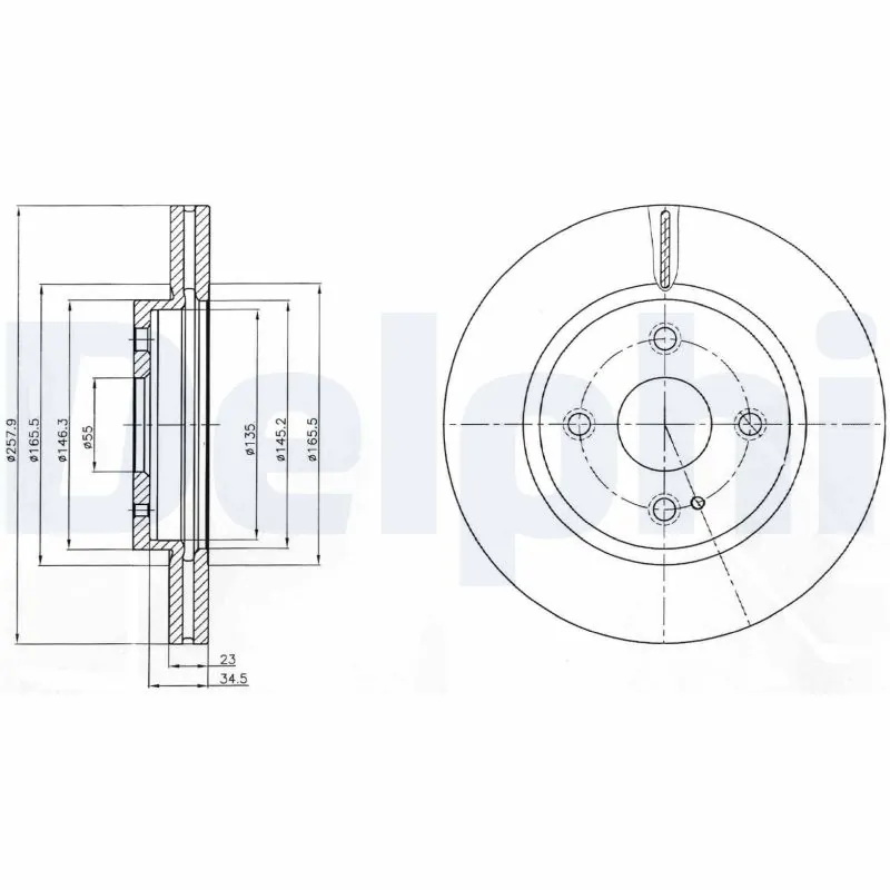 DELPHI féktárcsa - BG4254C - TothCarparts