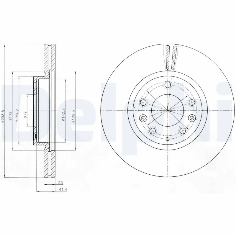 DELPHI féktárcsa - BG4255C - TothCarparts