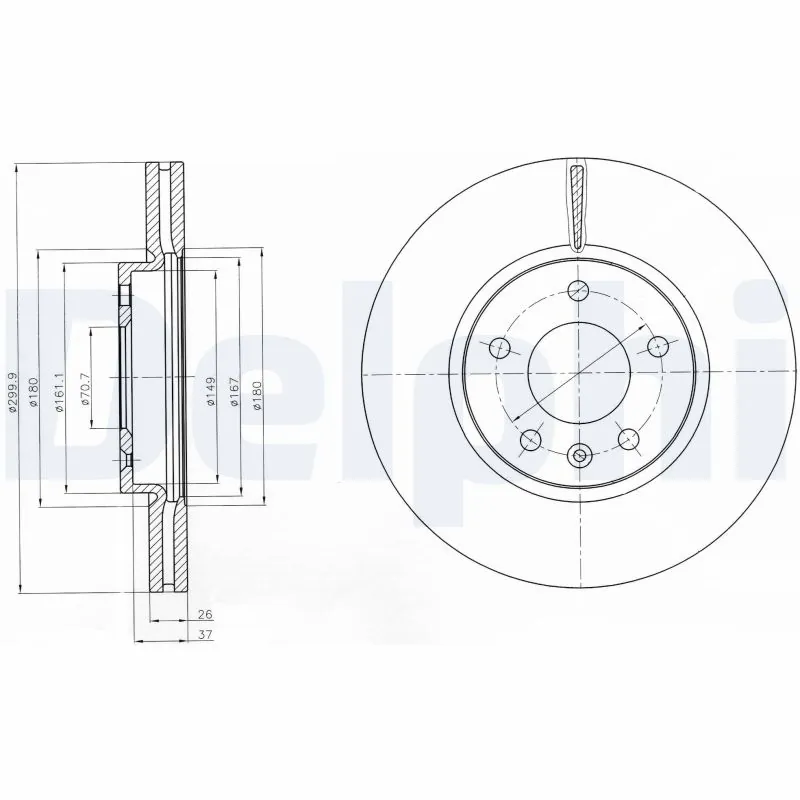 DELPHI féktárcsa - BG4278-C - TothCarparts