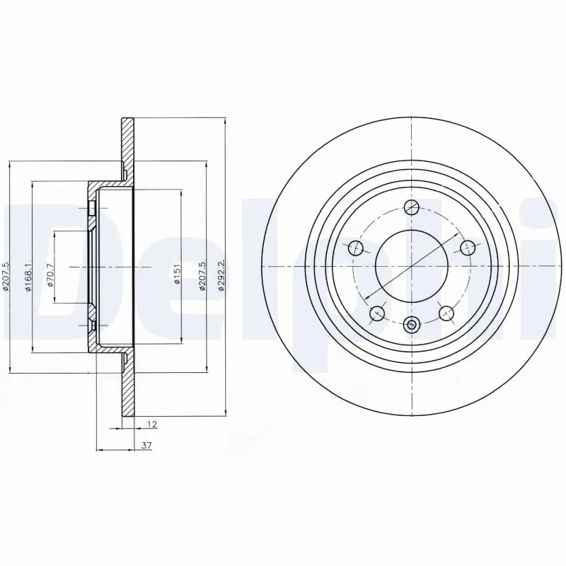 DELPHI féktárcsa - BG4279-C - TothCarparts