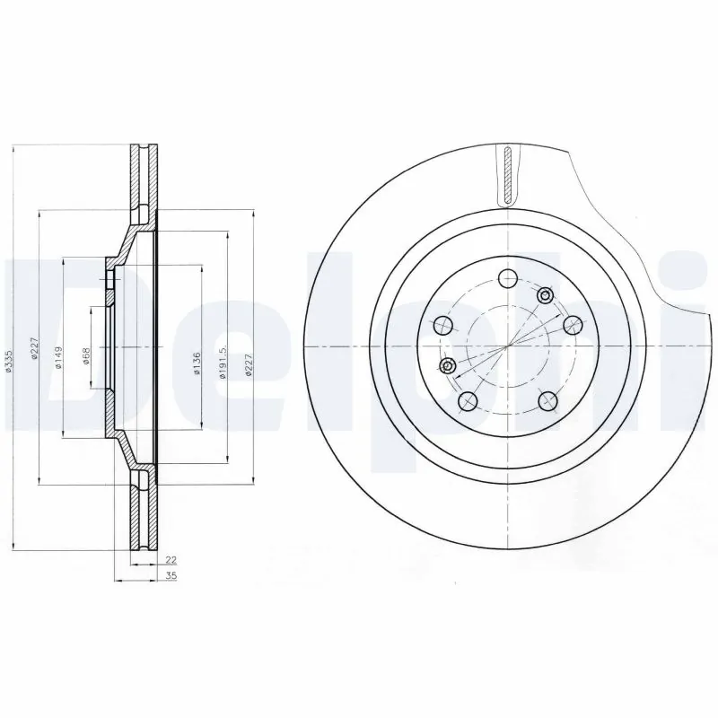 DELPHI féktárcsa - BG4292 - TothCarparts