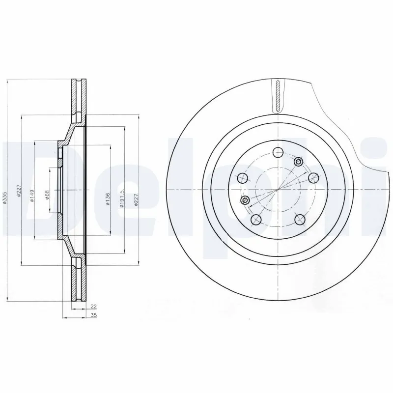 DELPHI féktárcsa - BG4292C - TothCarparts