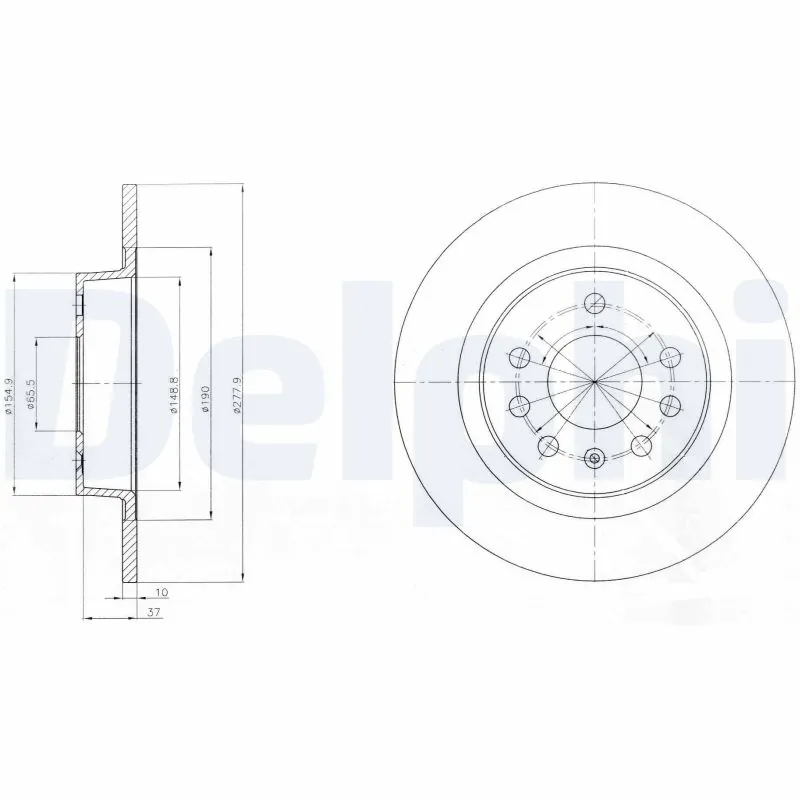 DELPHI féktárcsa - BG4300 - TothCarparts