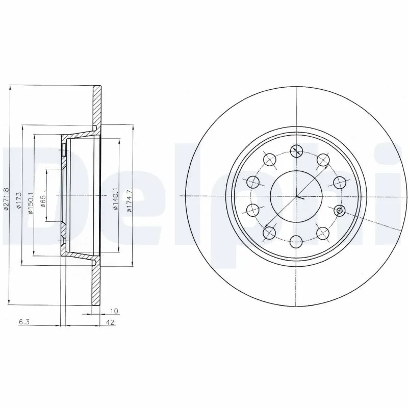 DELPHI féktárcsa - BG4324 - TothCarparts