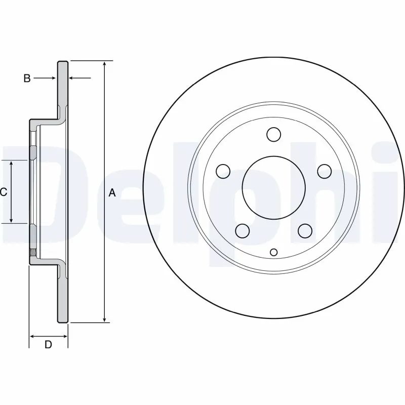 DELPHI féktárcsa - BG4534 - TothCarparts