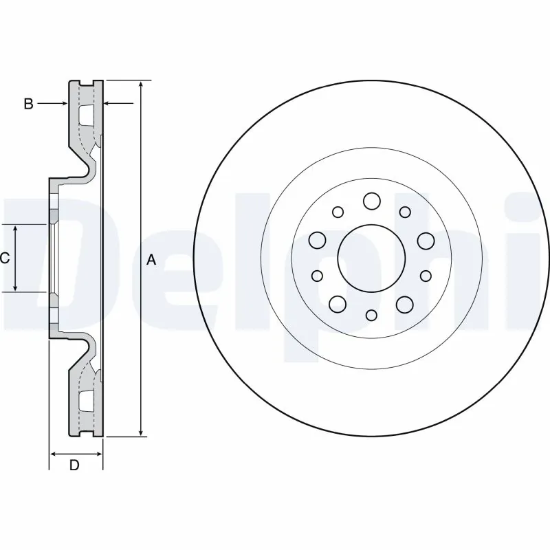 DELPHI féktárcsa - BG4556 - TothCarparts