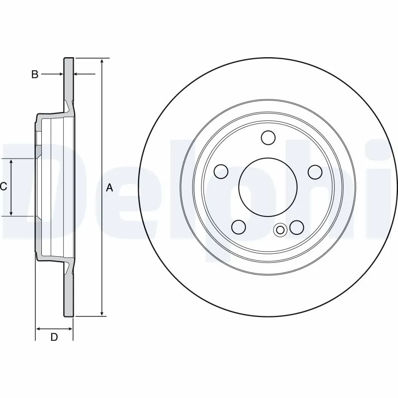 DELPHI féktárcsa - BG4558C - TothCarparts