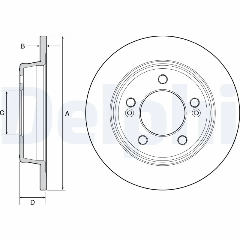 DELPHI féktárcsa - BG4559C - TothCarparts