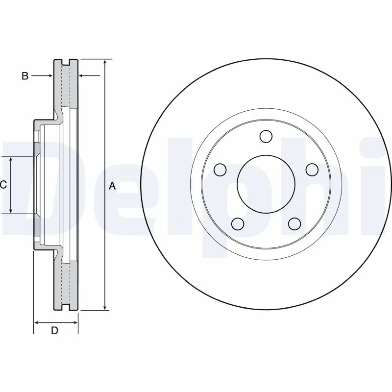 DELPHI féktárcsa - BG4562 - TothCarparts