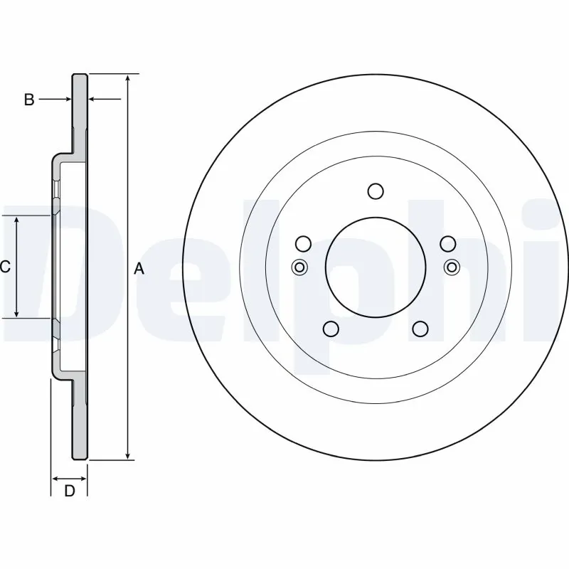 DELPHI féktárcsa - BG4563 - TothCarparts