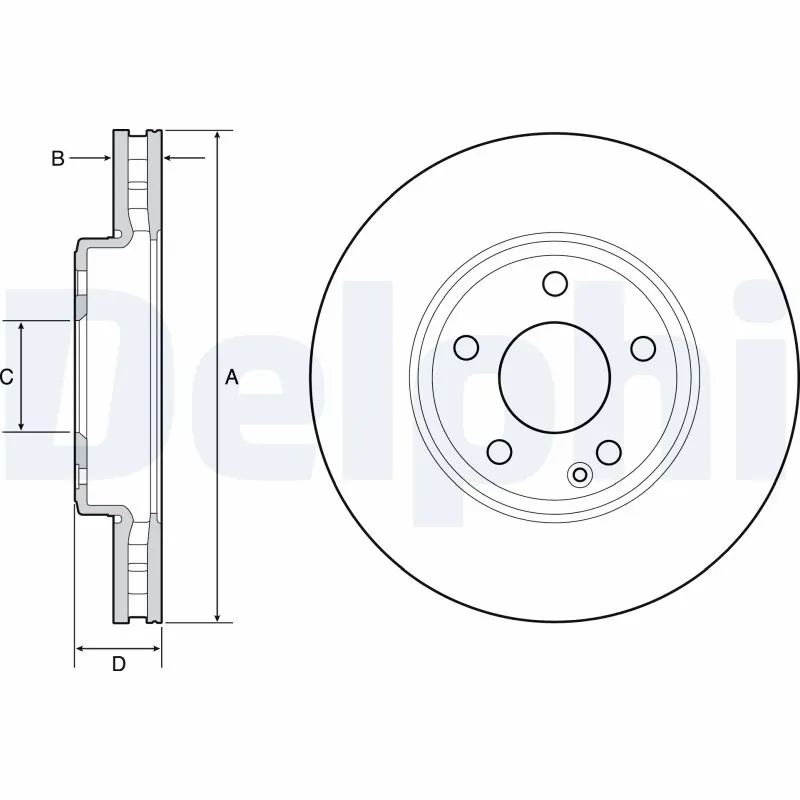 DELPHI féktárcsa - BG4646C - TothCarparts