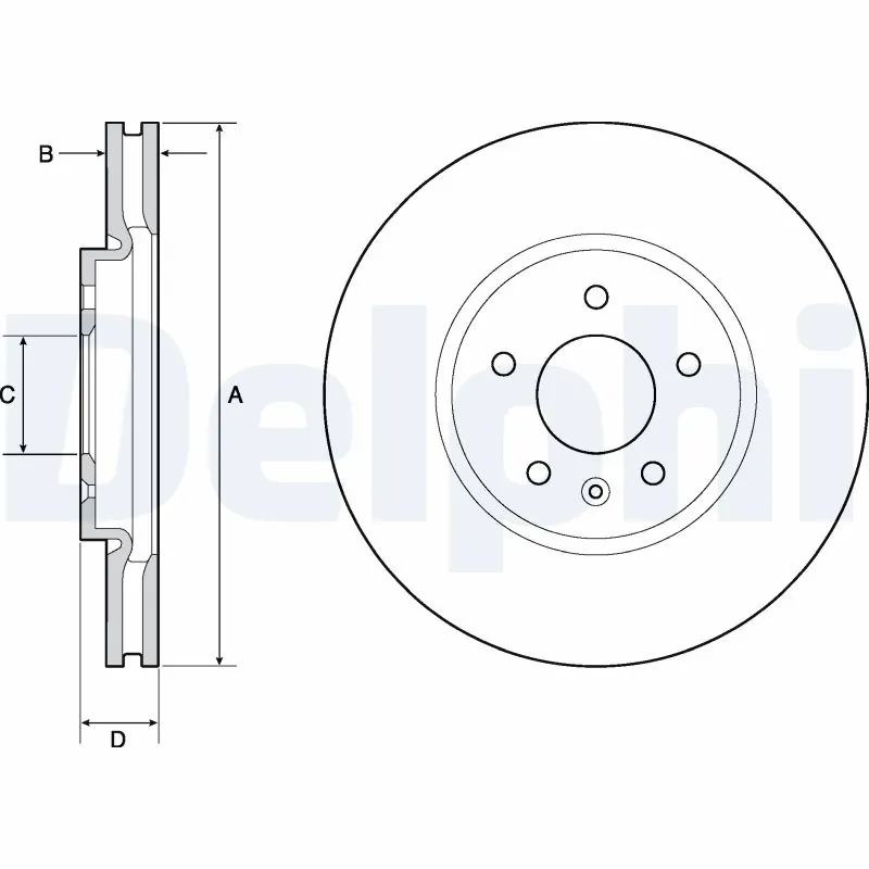 DELPHI féktárcsa - BG4672C - TothCarparts