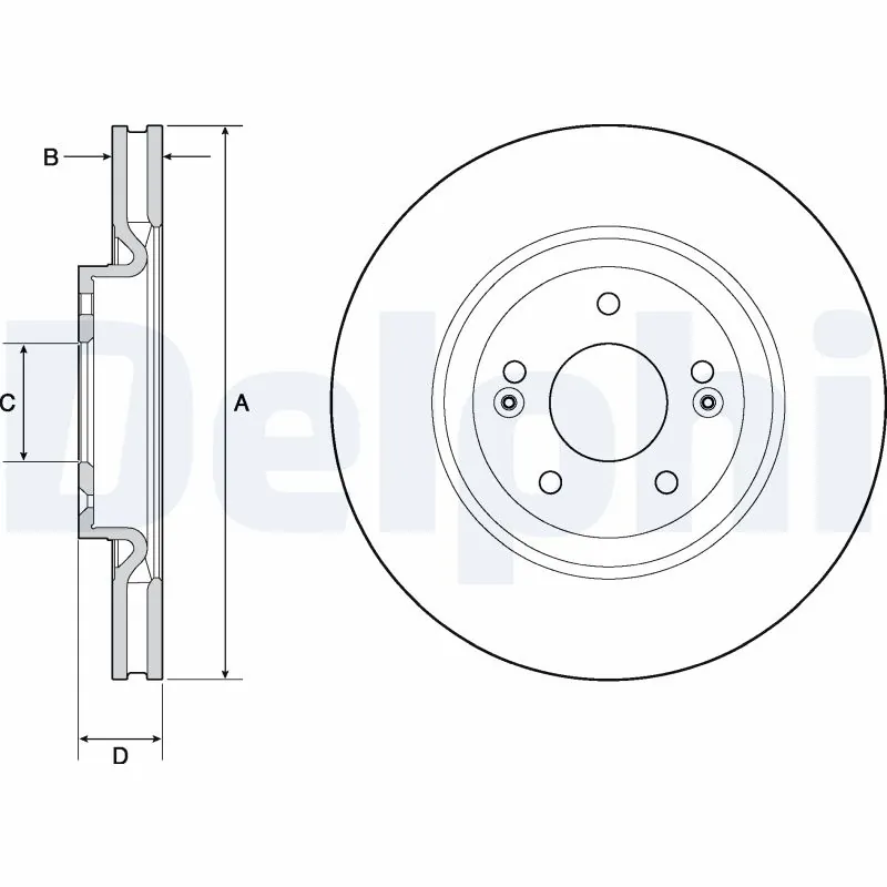 DELPHI féktárcsa - BG4683C - TothCarparts
